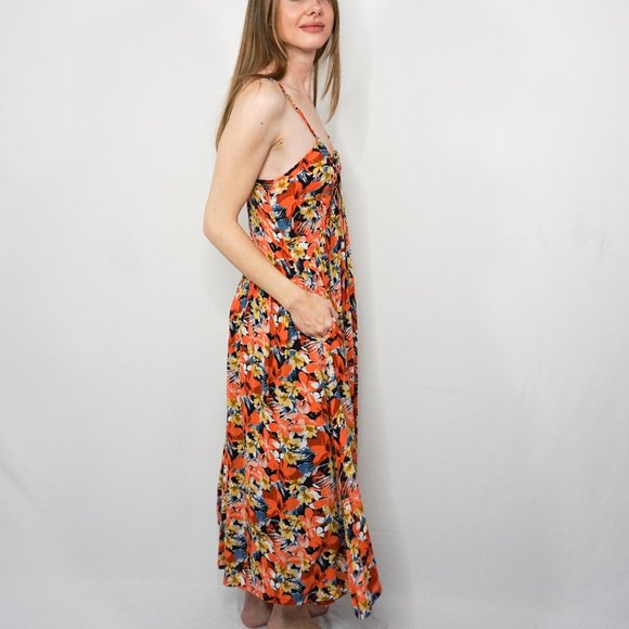 FREE PEOPLE Bright Floral Print Maxi Dress - Picture 3 of 6